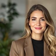 Iren Baumann im Büro von Rote Palme Rohstoffe GmbH mit freundlich konzentriertem Blick